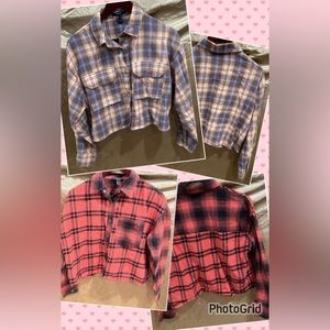 ❗️DEAL❗️2 Forever 21 Botton down flannel both size s